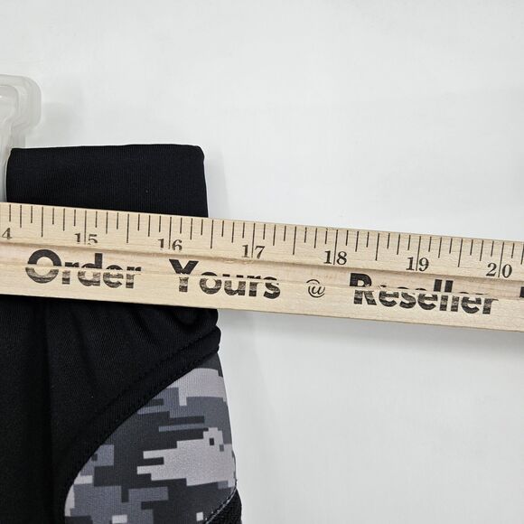 Hylete Shorts Mens Large Black Digital Camo Above Knee Athletic Elastic Waist - Picture 4 of 12